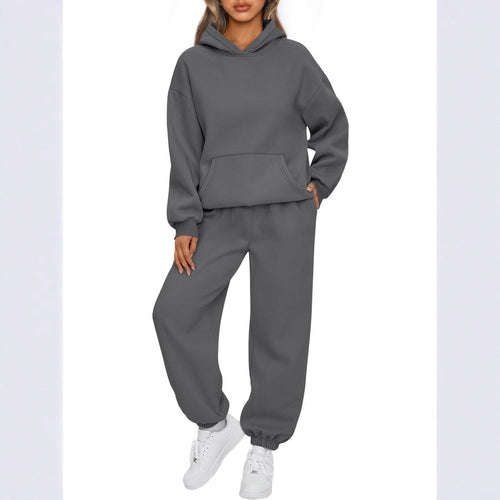 Ladies casual hoodie and jogger set with high wearing comfort Chic & Stil