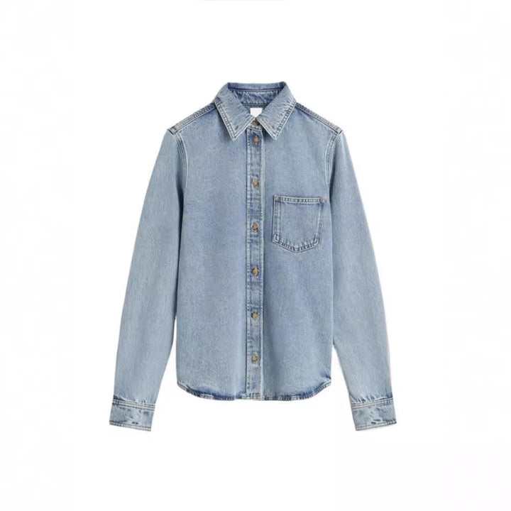 Chemise en denim pour femmes à coupe décontractée Chic & Stil
