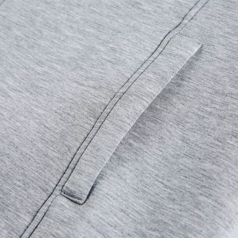 Unisex Boxy-Zip-Sweat jacket with shirt collar, concealed seams, and slit pockets Amarae
