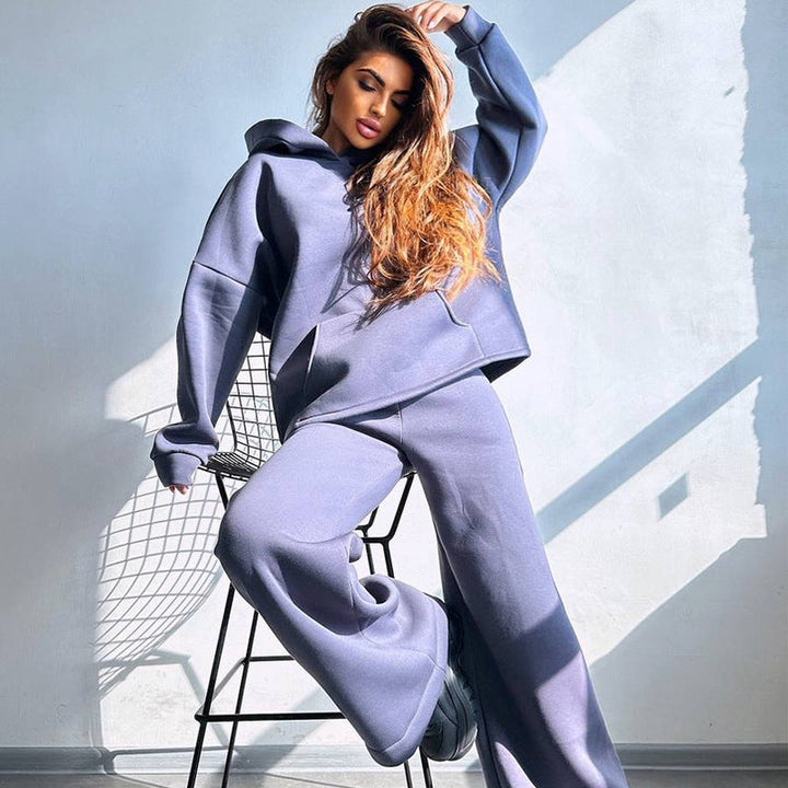 Ladies Cool Oversized Hoodie and Wide Leisure Pants Lune London