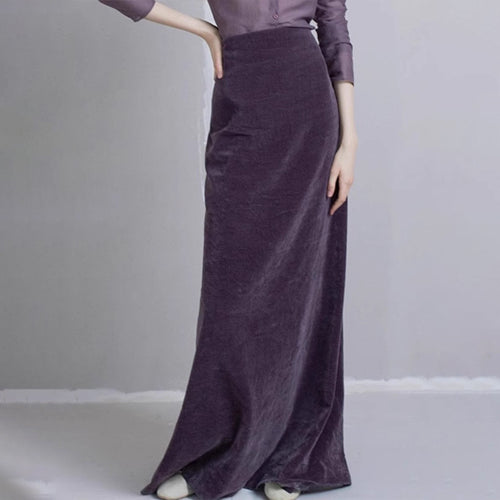 Jupe midi élégante pour femmes en velours de haute qualité Chic & Stil