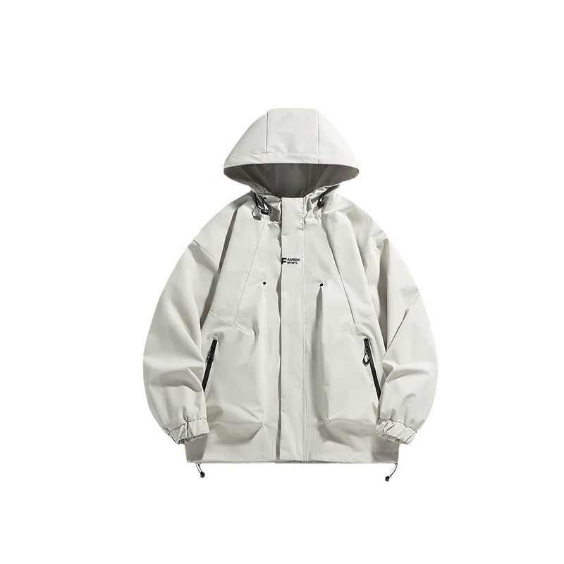 Multifunctional winter jacket for men with insulating fleece lining and adjustable hood Lune London