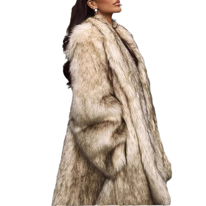 Ladies Comfortable Faux Fur Coat Amarae