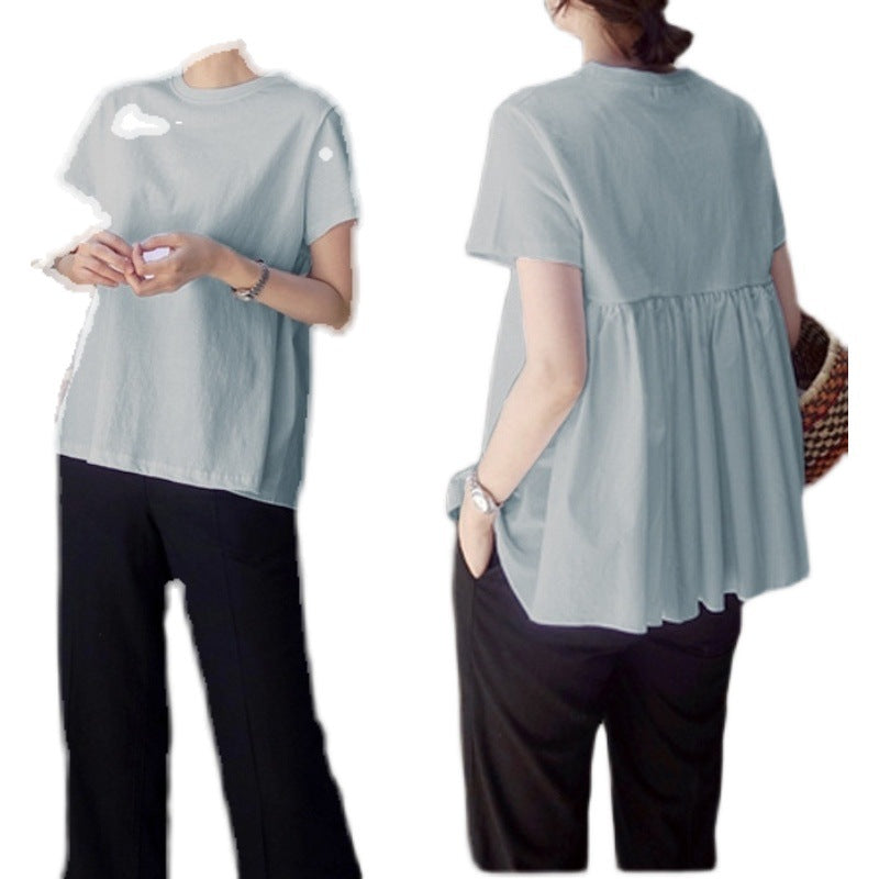 Chic and stylish women's leisure peplum t-shirt