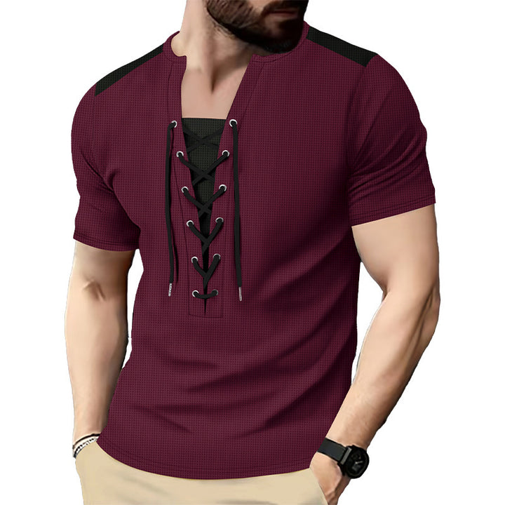 Short Sleeve Men's T-shirt with Innovative Lace Design Lune London