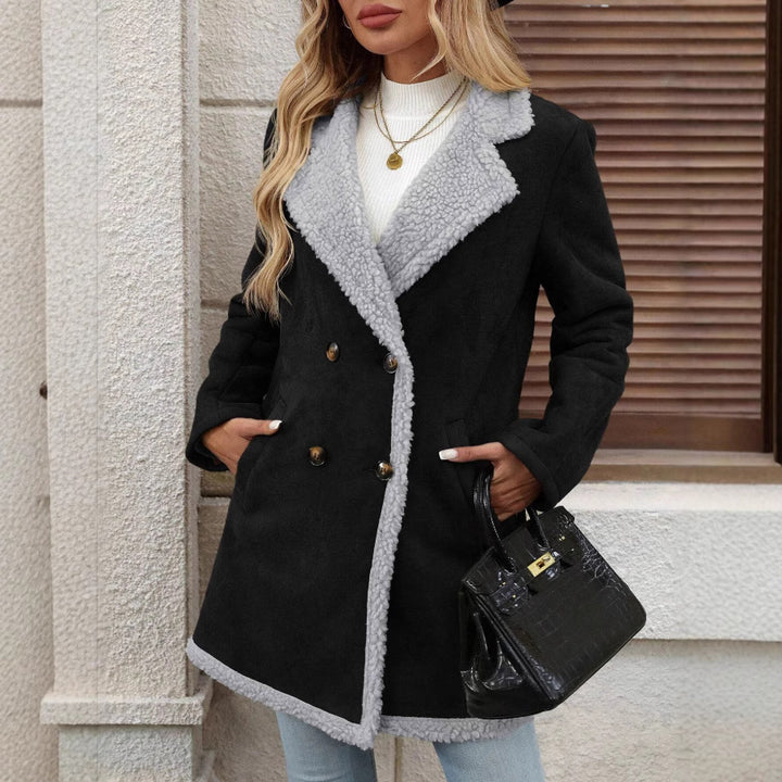 Oversized fashion jacket for women with teddy lining and double-breasted Lune London