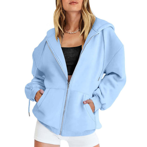 Casual hooded jacket for women with full zip Amarae