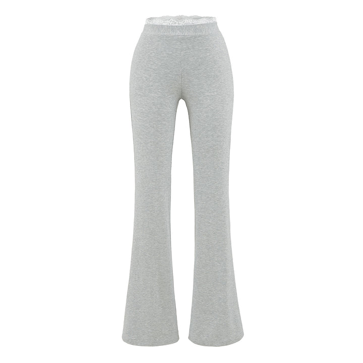 High-waisted stretch jeans for women with lace decoration Lune London