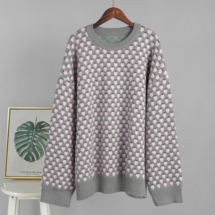 Pull oversized pour femmes avec motif floral Chic & Stil