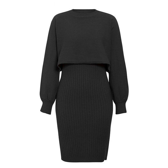 Women's knitted dress with short sweater Lune London