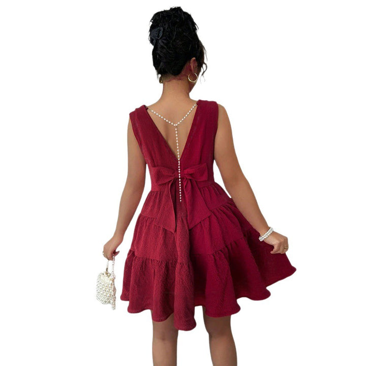 Robe d'été aérienne pour femme avec un élégant décolleté en V et un ourlet volé Chic & Stil