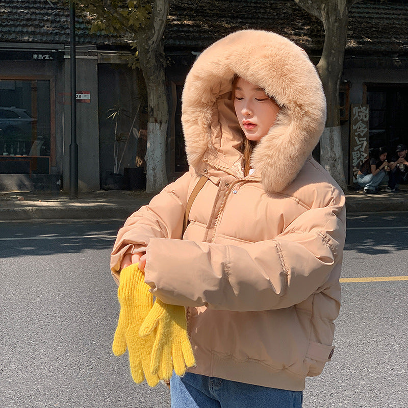 Ladies Fashionable and Warm Clothing, padded jacket with luxurious faux fur collar Lune London