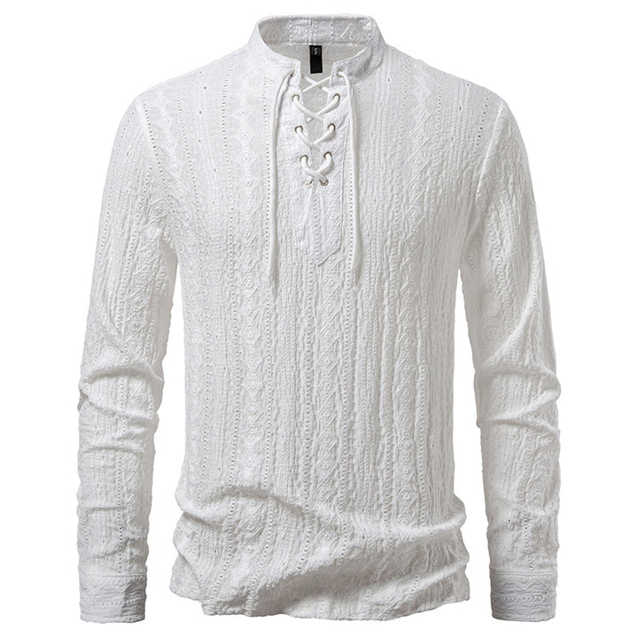 Long sleeve shirt for men with creative lace design Lune London