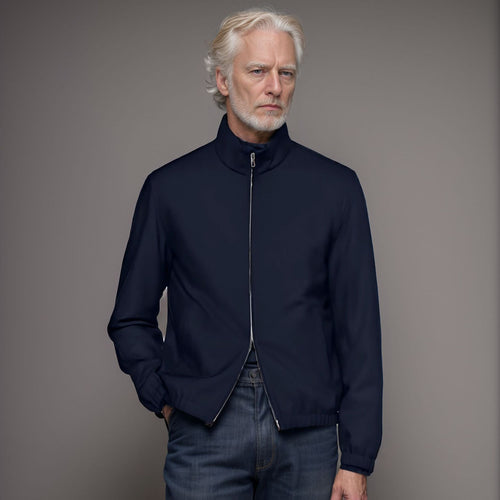 Aerial transition jacket for men with high collar and side pockets Amarae