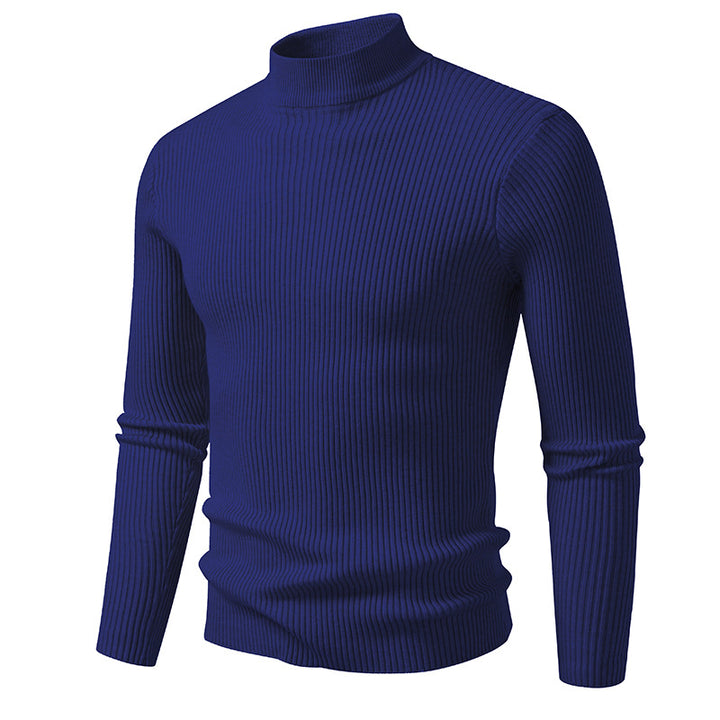 Men's Ribbed Knit Turtleneck Sweater Lune London