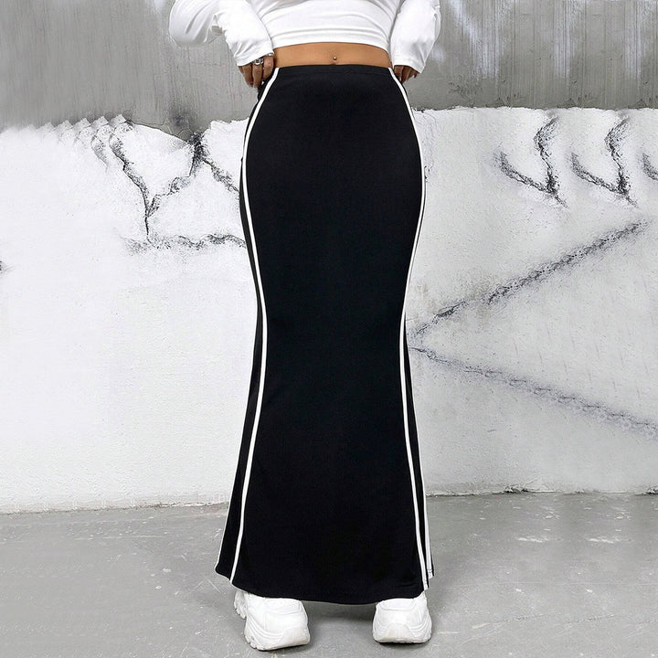 Jupe maxi pour femme avec des bandes latérales et une coupe près du corps Chic & Stil