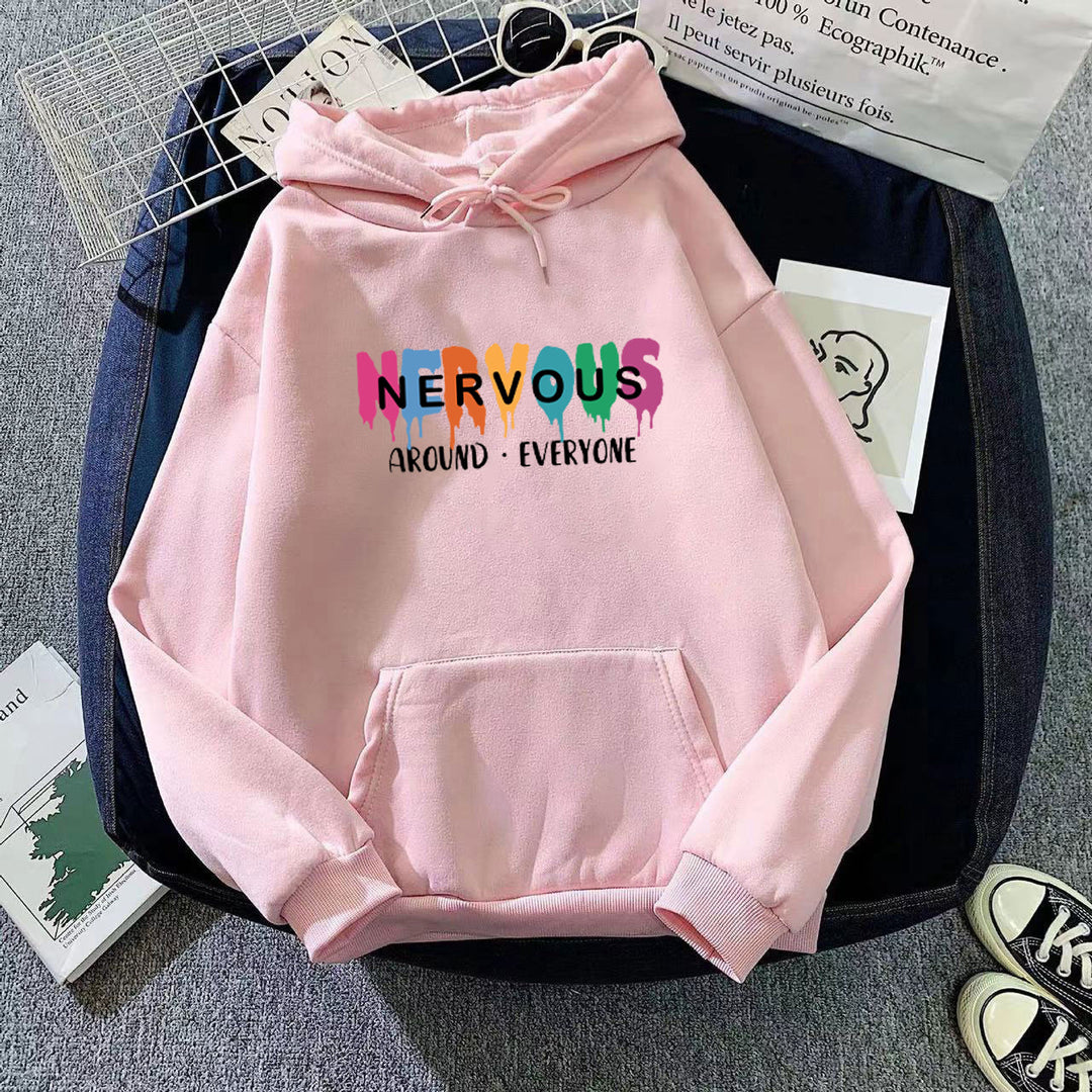 Women's hoodie with creative lettering Chic & Style