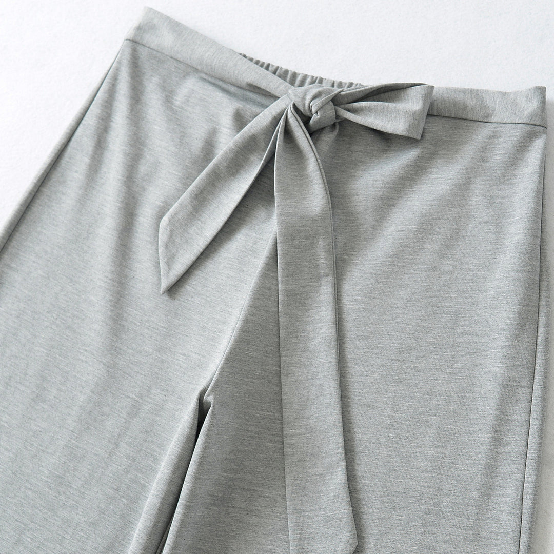 Women High-Waisted Culotte Pants with Wide Leg and Tie Belt Amarae