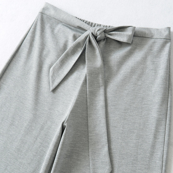 Women High-Waisted Culotte Pants with Wide Leg and Tie Belt Amarae