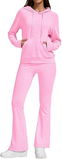 Lady hooded sports set with flared pants Lune London