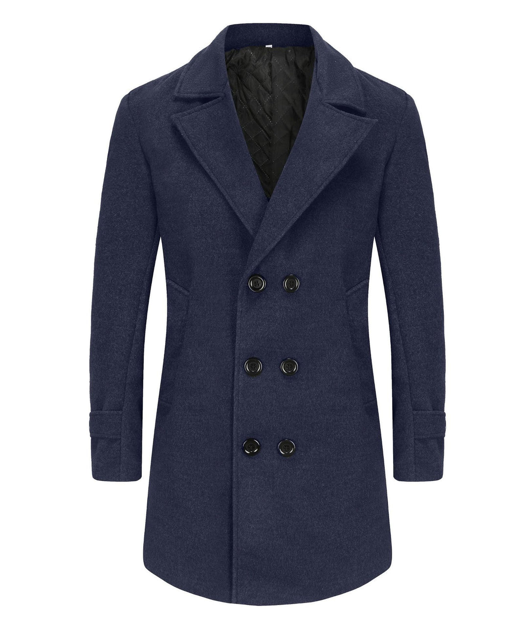 Elegant double-breasted coat for men, slim fit and padded lining Amarae