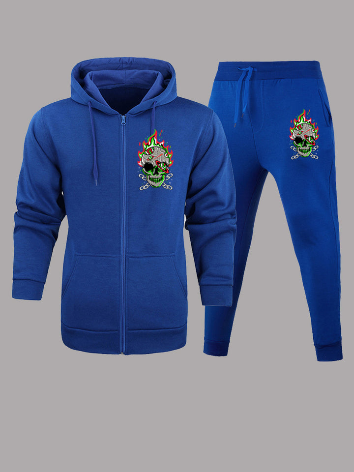 Hooded set for men with creative skull pattern Amarae