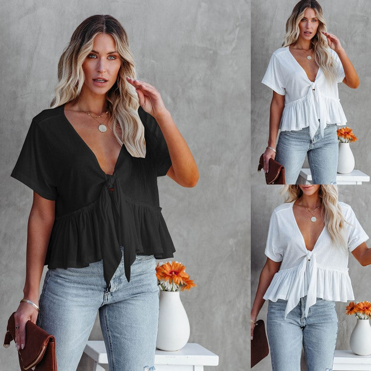 Shirt for women with a relaxed fit and gathering Lune London