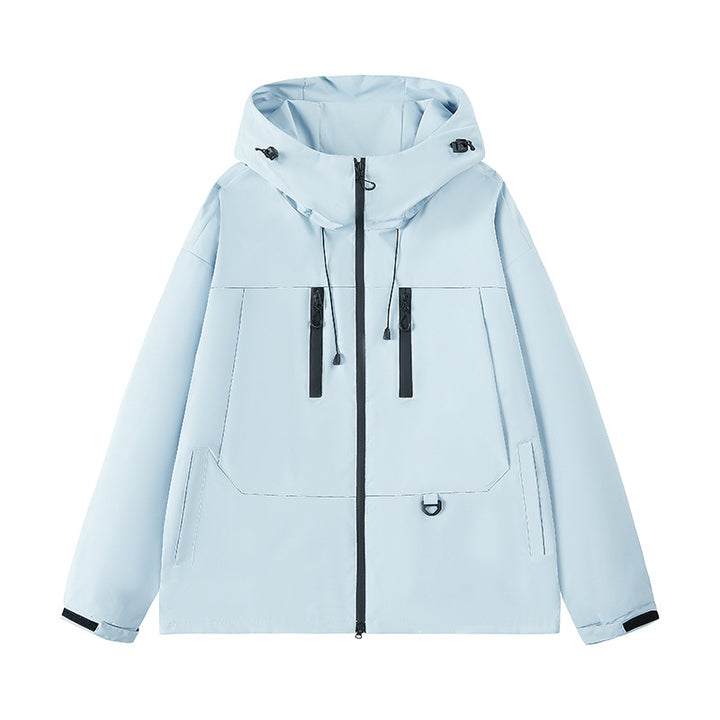 Men's water-repellent outdoor jacket with adjustable hood and multifunctional pockets Lune London