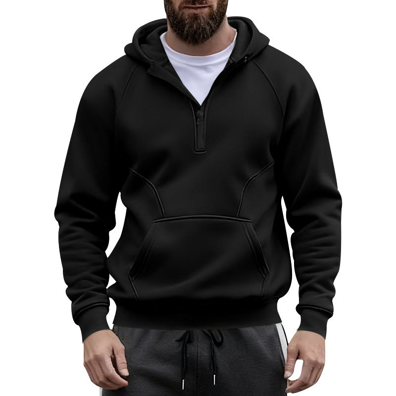 Sporty men's hoodie with modern zip closure and practical pockets Lune London