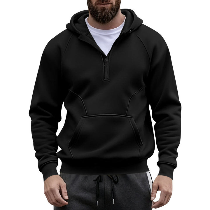 Sporty men's hoodie with modern zip closure and practical pockets Lune London