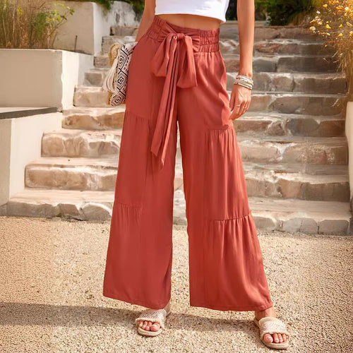 Loose jersey pants for women with tie waist Amarae