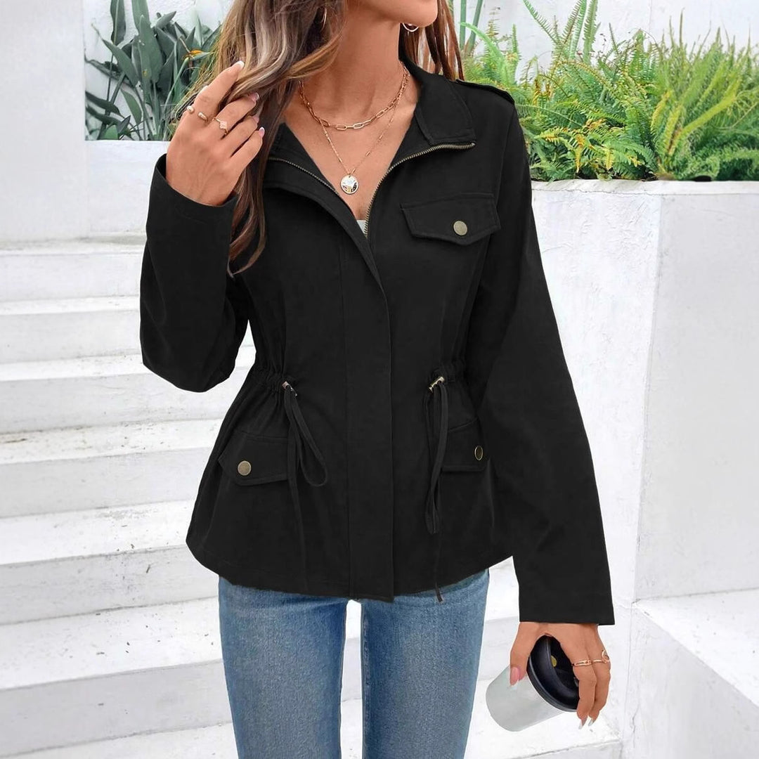 Women Urban Utility Jacket with Adjustable Belt Amarae