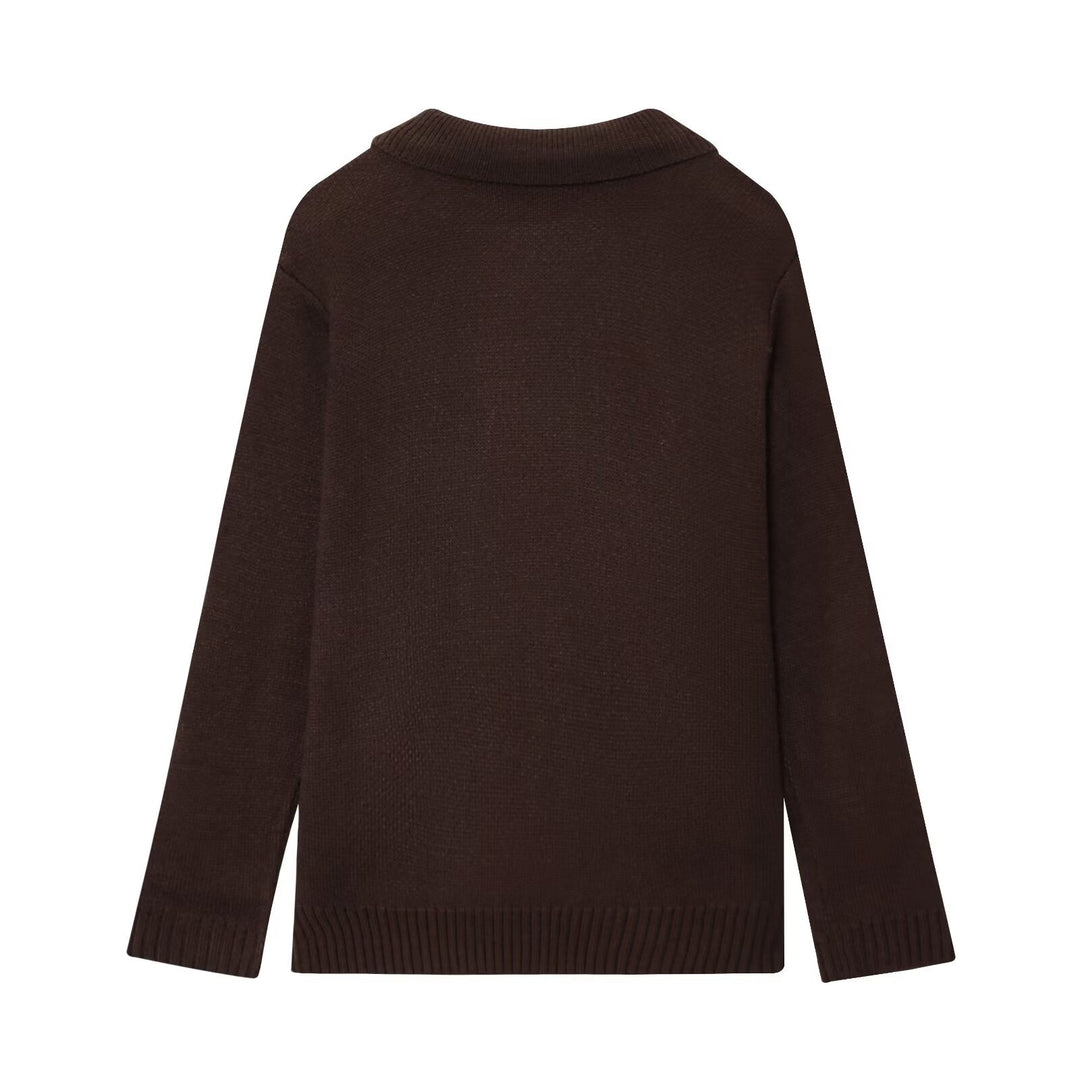 Elegant women's cardigan with double row of buttons and practical pockets Lune London