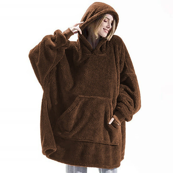 Ladies Oversized Cozy Fleece Hoodie with Practical Pockets Amarae