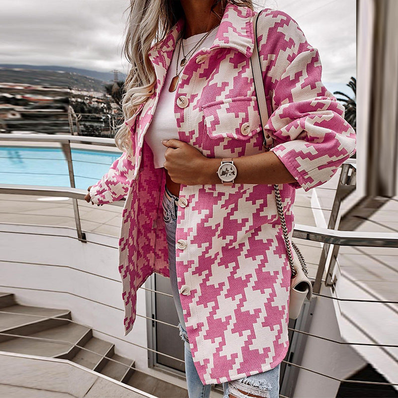 Casual plaid flannel jacket for women Lune London