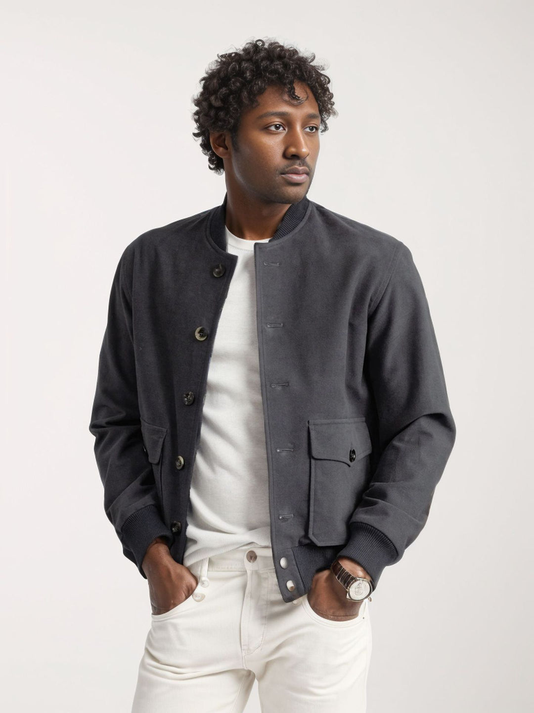 Casual quilted jacket for men with practical pockets Amarae