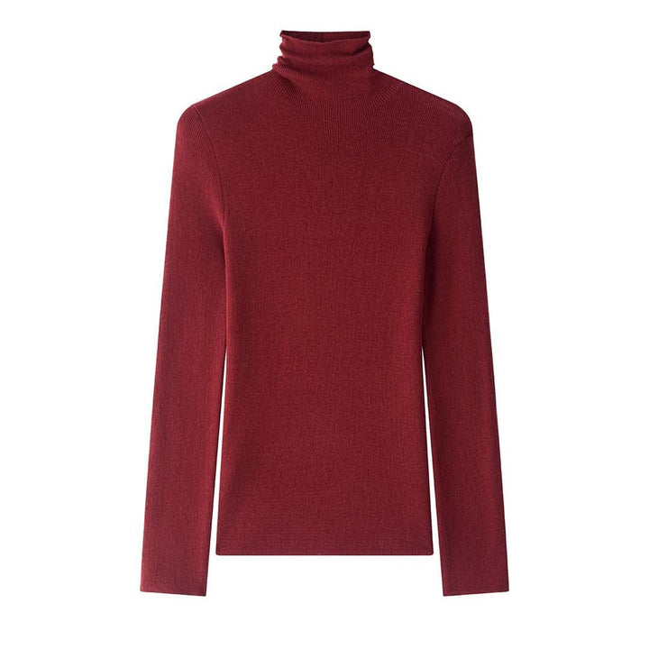 Women's Fine Cashmere-Effect Roll Neck Sweater in Slim Fit from Fine Knit Amarae