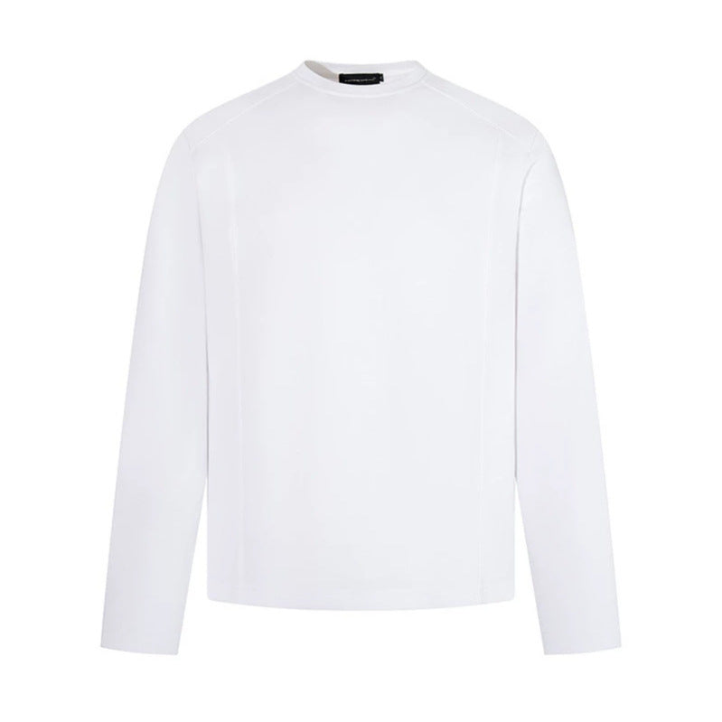 Men's Long Sleeve Shirt with Crew Neck made of Marl Cotton Blend Amarae