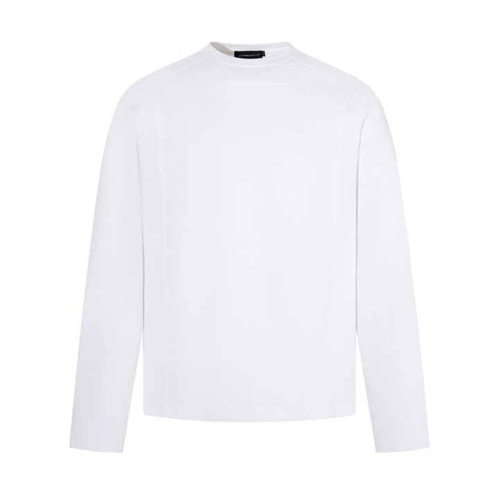 Men's Long Sleeve Shirt with Crew Neck made of Marl Cotton Blend Amarae