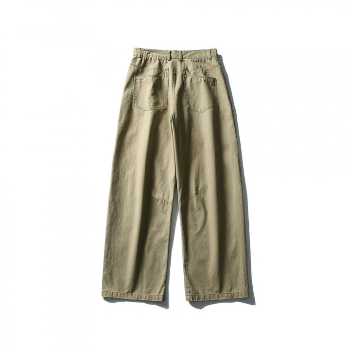 Men's Wide Utility Pants in Workwear Look with Knee Patches and Straight Leg Amarae