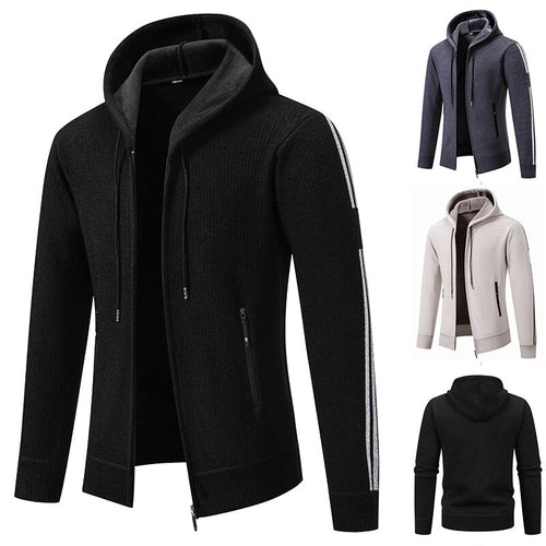 Sporty hoodie jacket for men with an innovative material blend Amarae