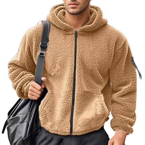 Men's soft fleece hoodie with practical zipper and hood Amarae