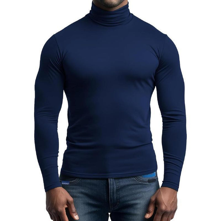 Breathable turtleneck t-shirt for men in soft jersey Lune London