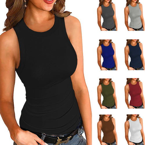Women’s Sporty Tank Top with Contrast Trim and Figure-Flattering Cut Amarae