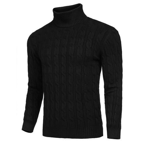 Elegant turtleneck sweater for men with cable pattern Amarae