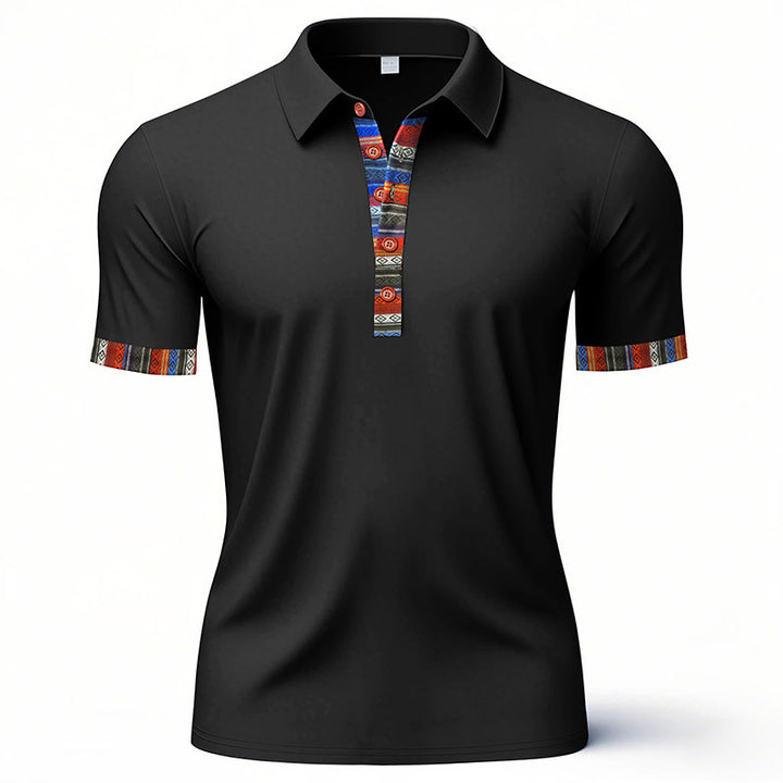 Men's Polo Shirt with colored collar and structured look Lune London