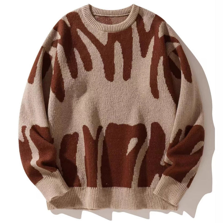Ladies Oversized Sweater with Exciting Pattern Lune London