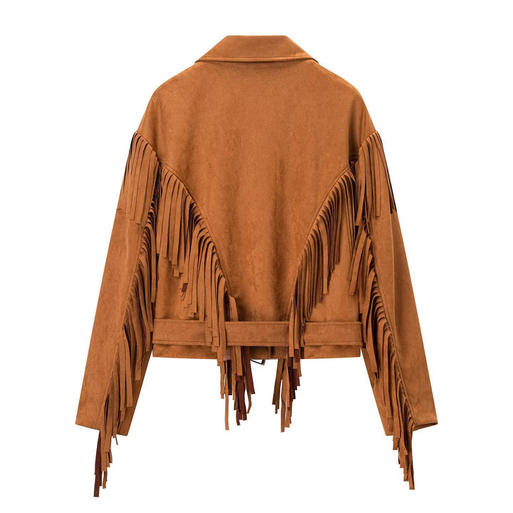 Fringed jacket for women in a chic western style