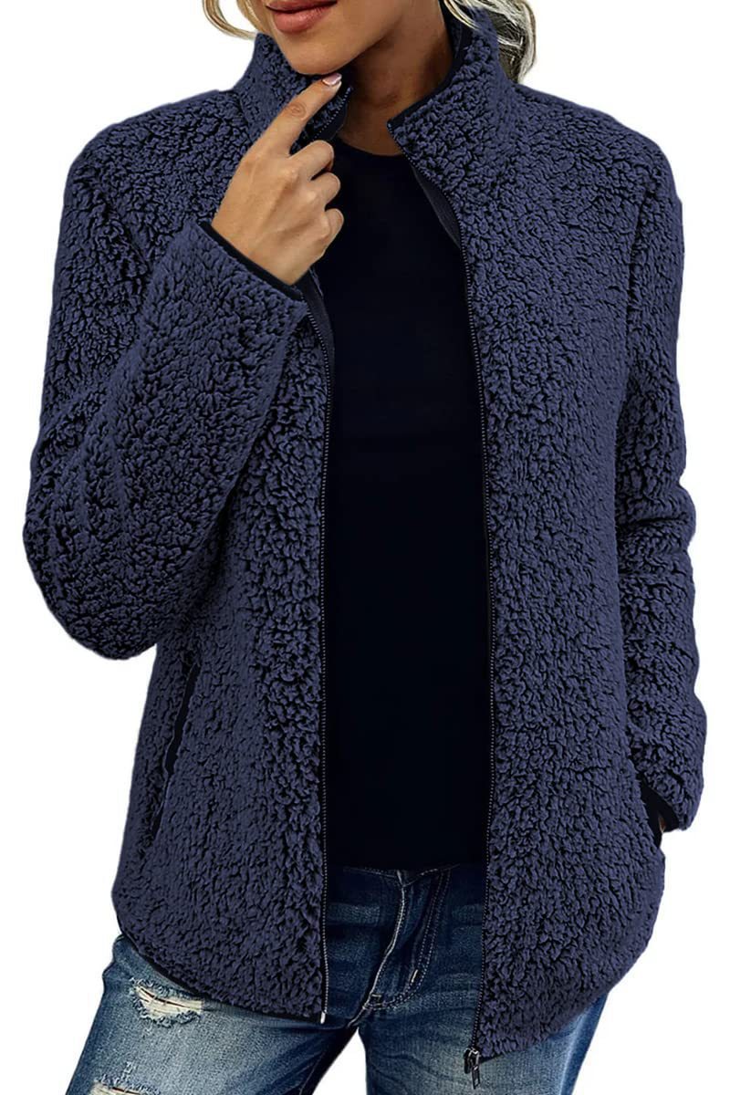 Veste en fleece pour femme avec col haut et toucher doux Chic & Stil