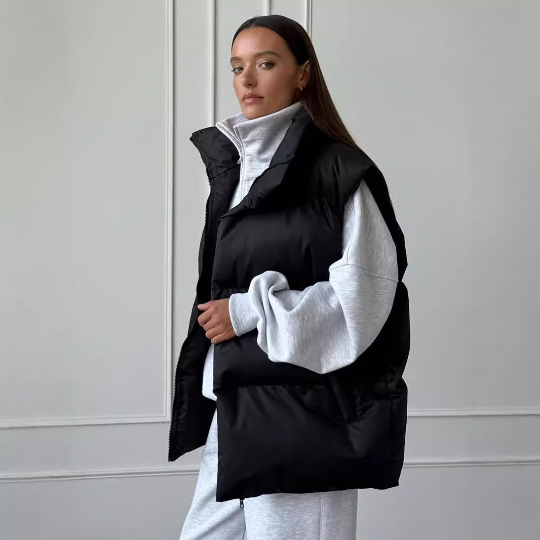 Women Quilted Gilet with High Collar Amarae